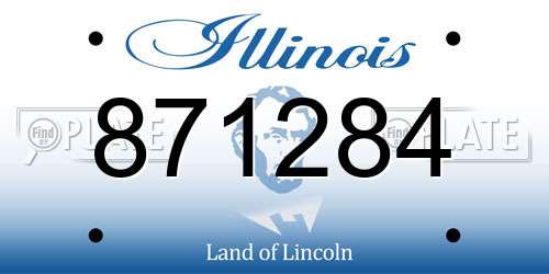 871284 Illinois License Plate