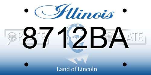 8712BA Illinois License Plate