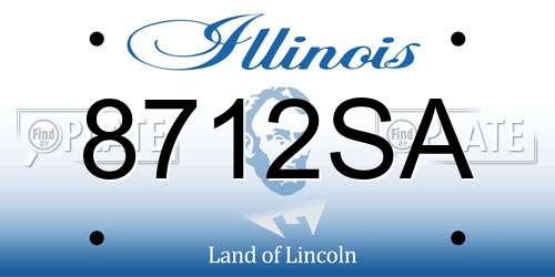 8712SA Illinois License Plate