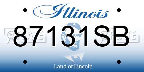 87131SB Illinois License Plate