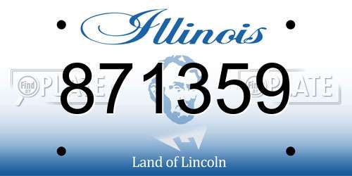 871359 Illinois License Plate
