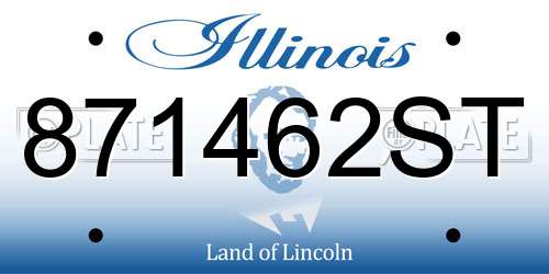 871462ST Illinois License Plate