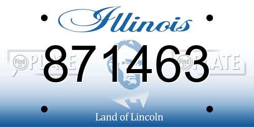 871463 Illinois License Plate