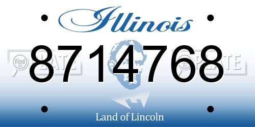 8714768 Illinois License Plate