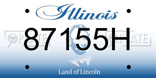 87155H Illinois License Plate