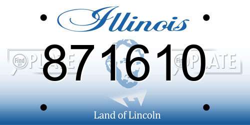 871610 Illinois License Plate