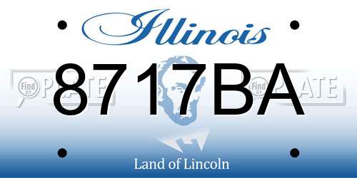 8717BA Illinois License Plate