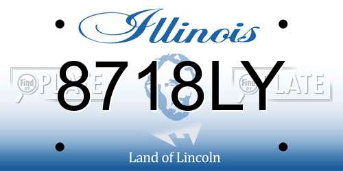 8718LY Illinois License Plate
