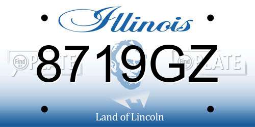 8719GZ Illinois License Plate