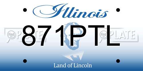 871PTL Illinois License Plate