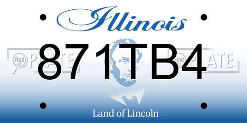 871TB4 Illinois License Plate