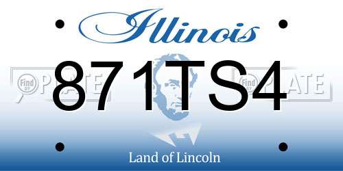 871TS4 Illinois License Plate