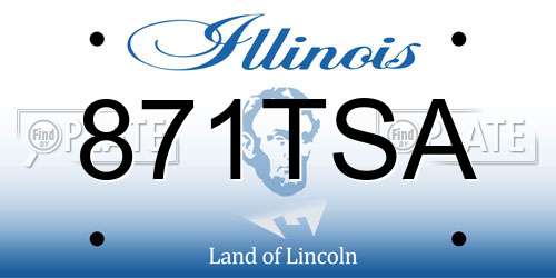 871TSA Illinois License Plate