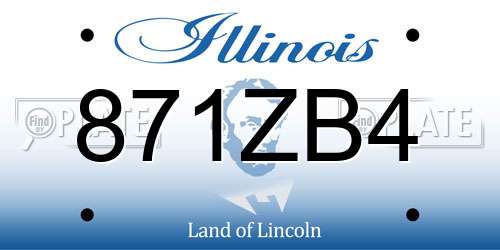871ZB4 Illinois License Plate