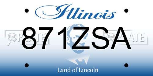 871ZSA Illinois License Plate
