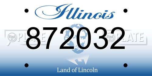 872032 Illinois License Plate
