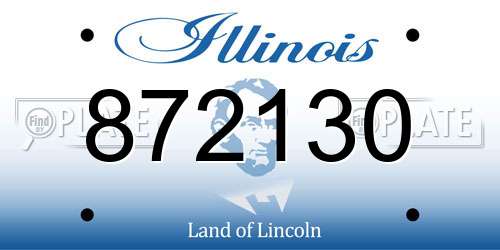872130 Illinois License Plate