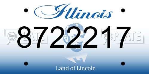 8722217 Illinois License Plate
