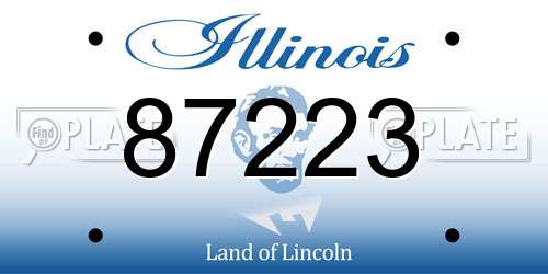 87223 Illinois License Plate