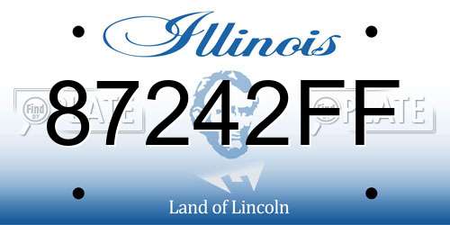87242FF Illinois License Plate