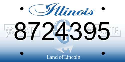 8724395 Illinois License Plate