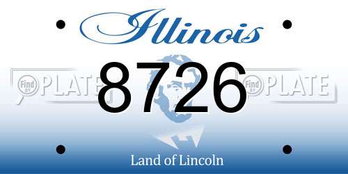 8726 Illinois License Plate
