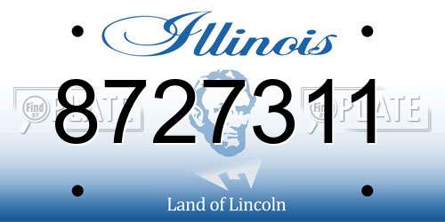 8727311 Illinois License Plate