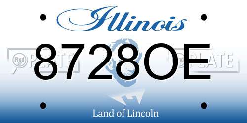 8728OE Illinois License Plate