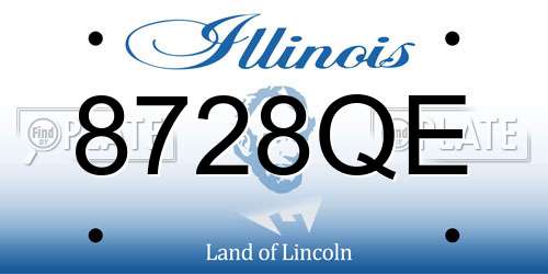 8728QE Illinois License Plate
