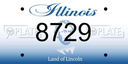 8729 Illinois License Plate