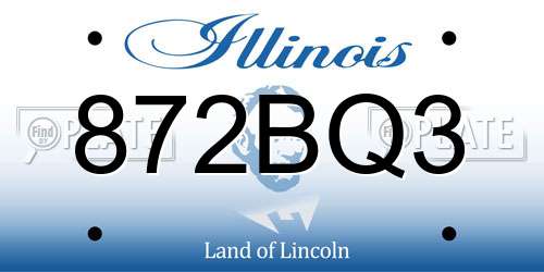 872BQ3 Illinois License Plate
