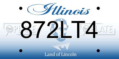872LT4 Illinois License Plate