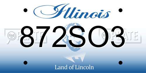 872SO3 Illinois License Plate