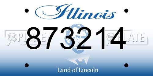 873214 Illinois License Plate