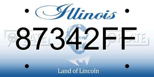 87342FF Illinois License Plate