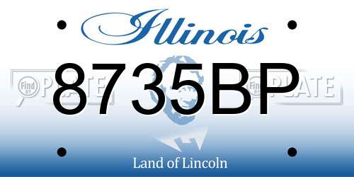 8735BP Illinois License Plate