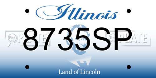 8735SP Illinois License Plate