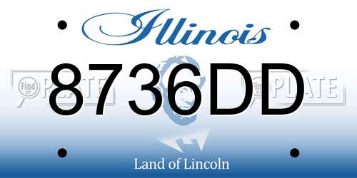 8736DD Illinois License Plate
