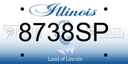 8738SP Illinois License Plate