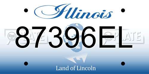 87396EL Illinois License Plate