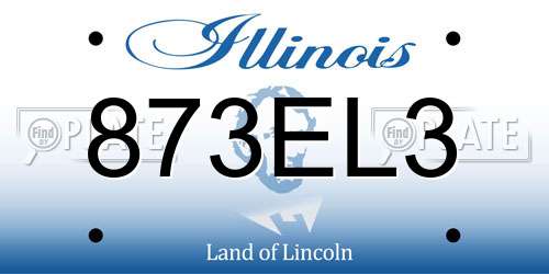 873EL3 Illinois License Plate