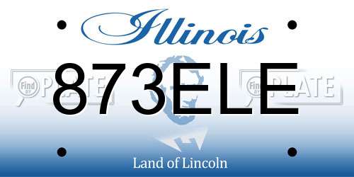 873ELE Illinois License Plate