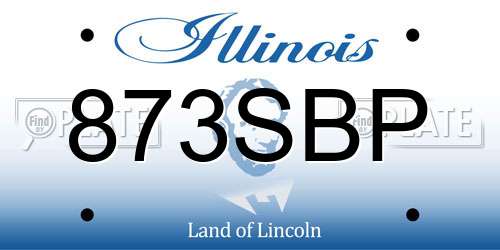 873SBP Illinois License Plate