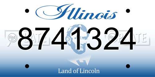 8741324 Illinois License Plate