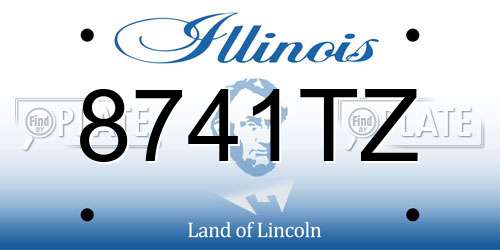 8741TZ Illinois License Plate