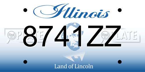 8741ZZ Illinois License Plate