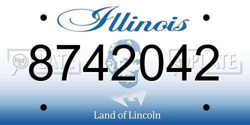 8742042 Illinois License Plate