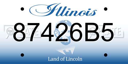 87426B5 Illinois License Plate