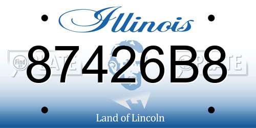 87426B8 Illinois License Plate