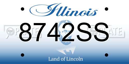 8742SS Illinois License Plate